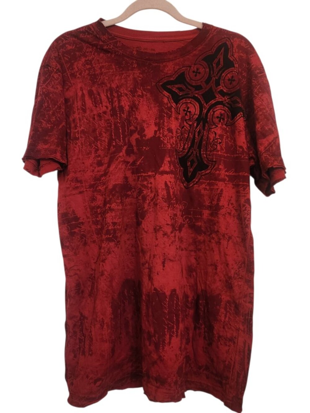 Affliction Men's Deep Red/Burgundy T-Shirt Size XL
